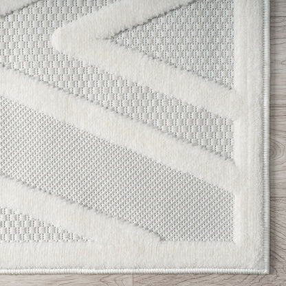 Calm 418 Frost Geometric Rug