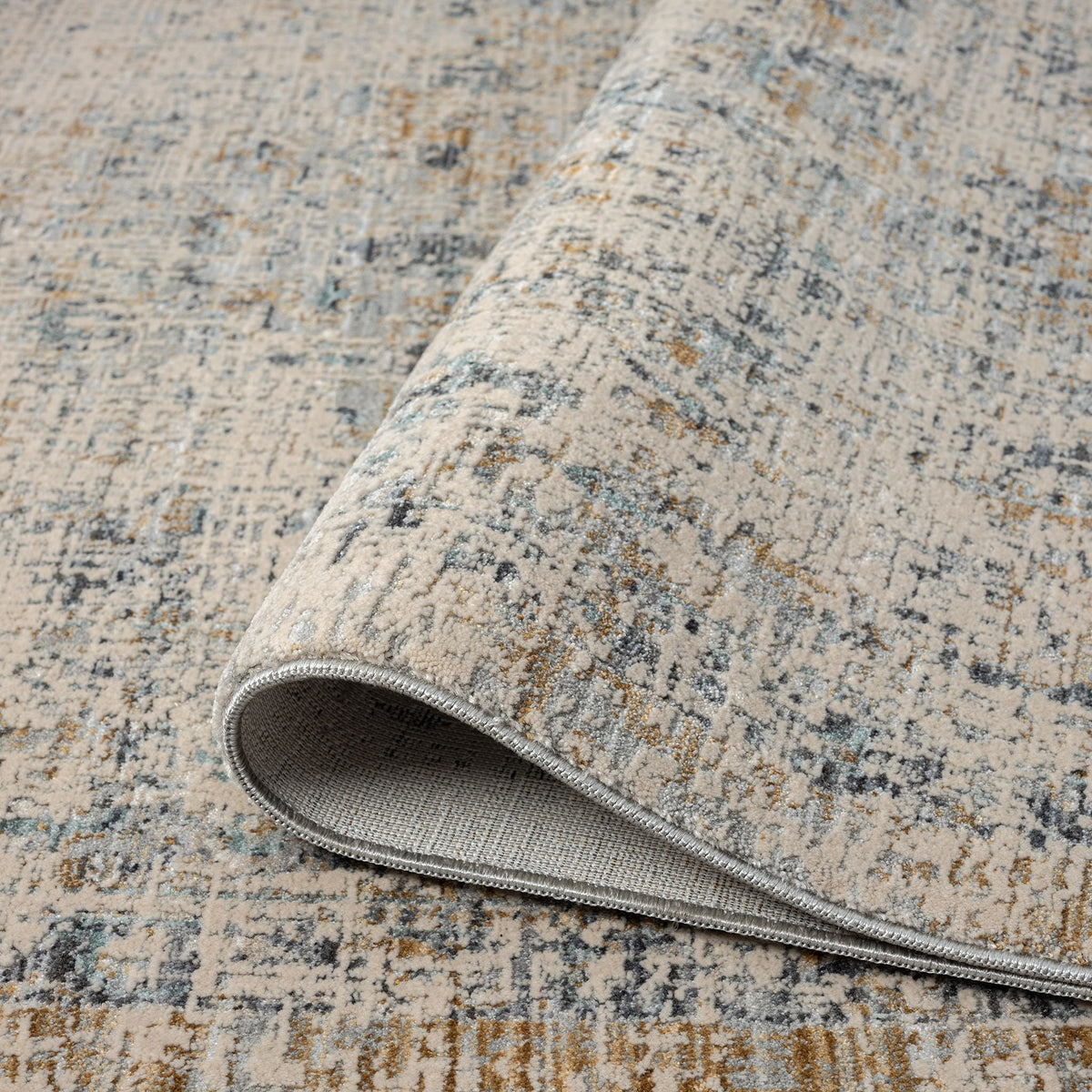 Aubrey 6738 Sand Abstract, Traditional Hallway Runner