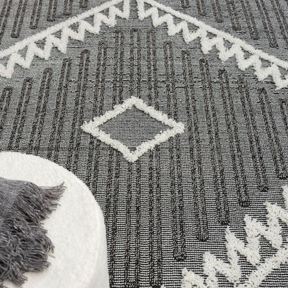 Cottage 544 Ash Geometric Rug