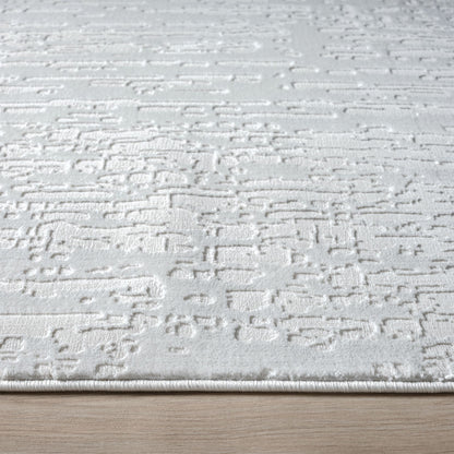 Fable 477 Pearl Abstract, Modern Hallway Runner