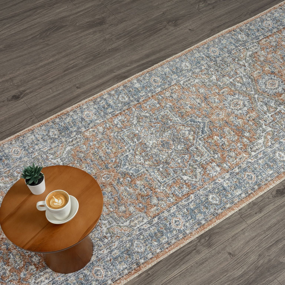 Easy 366 Indigo Transitional Hallway Runner