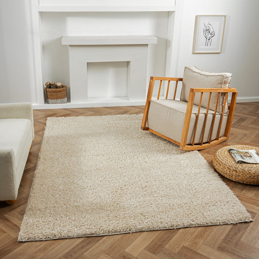 Fleecy 394 Fawn Shaggy Rug