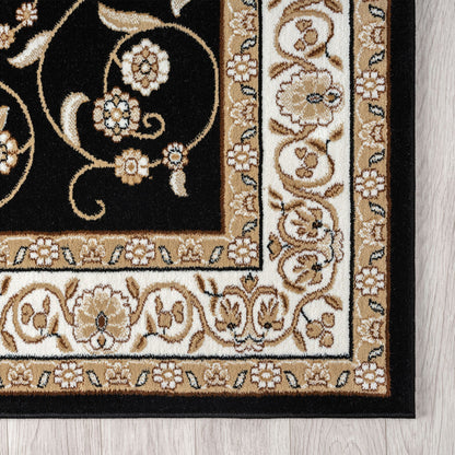 Estate 512 Black Traditional, Classic Hallway Runner