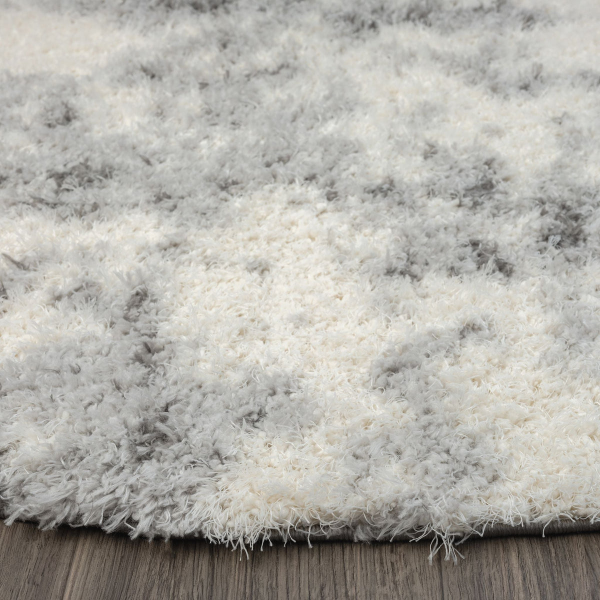 Plushy 389 Ash Shaggy Round Rug