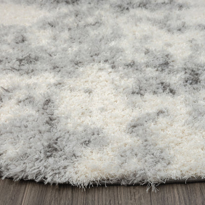 Plushy 389 Ash Shaggy Round Rug