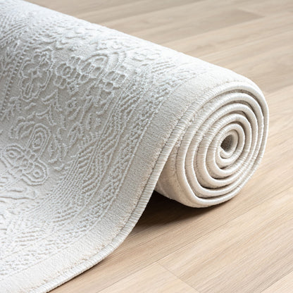 Fable 471 Ivory Abstract, Modern Hallway Runner
