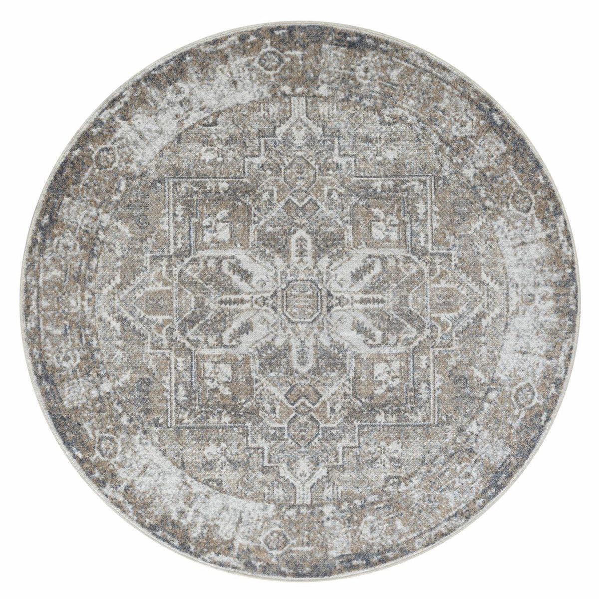 Easy 361 Earth Transitional Round Rug