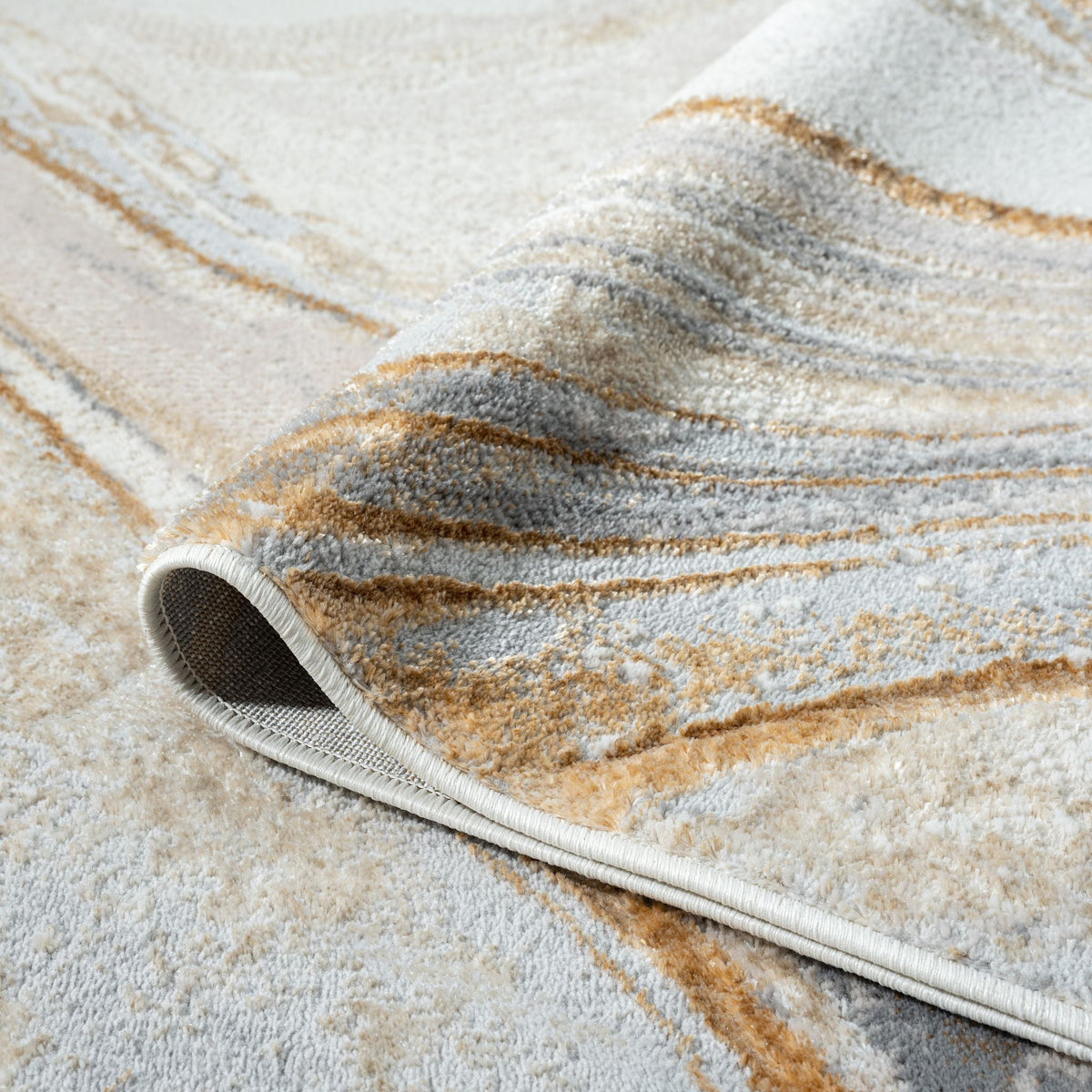 Amber 184 Sand Abstract, Geometric Rug