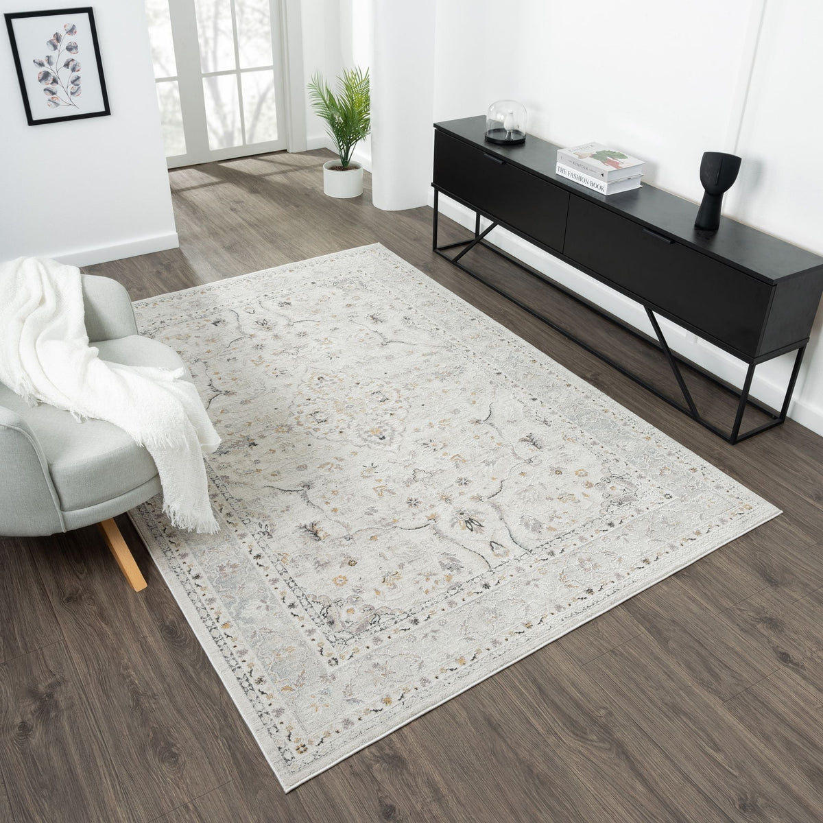 Easton 467 Stone Abstract, Transitional Rug
