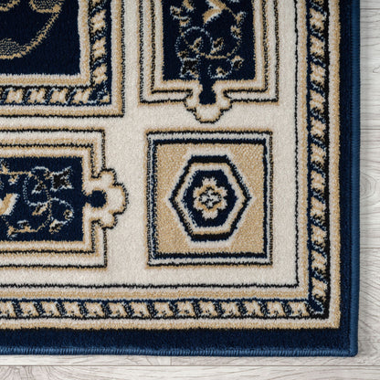 Estate 511 Navy Traditional, Classic Hallway Runner