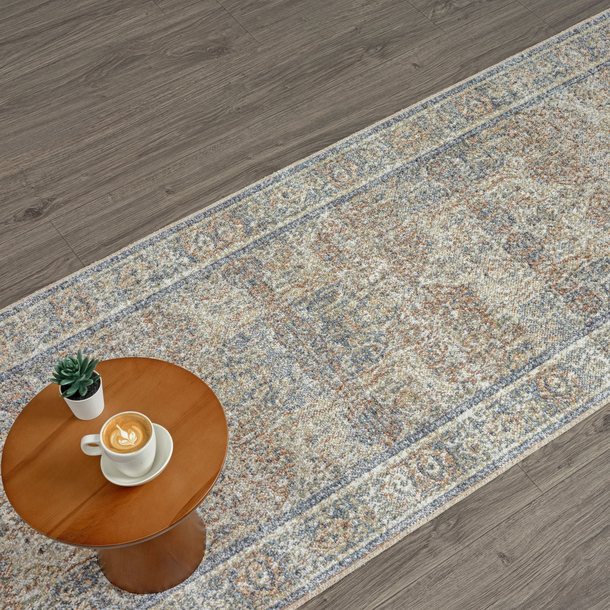Easy 364 Coral Transitional Hallway Runner