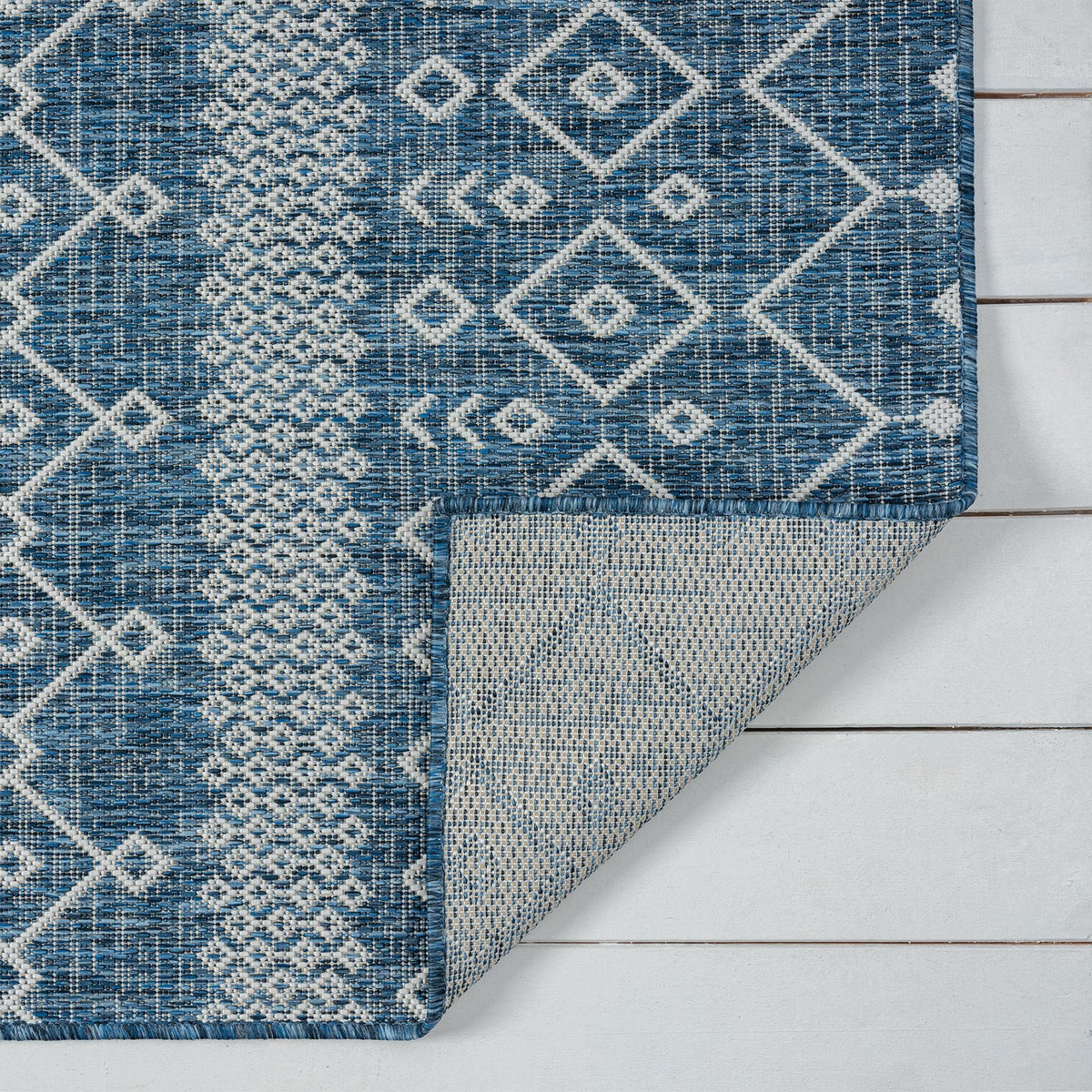 Patio 452 Ocean Indoor Outdoor Indoor/Outdoor, Flatweave Hallway Runner