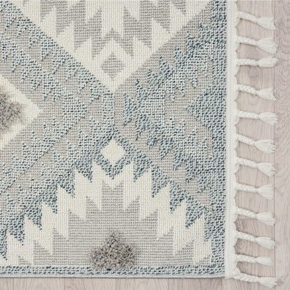 Cottage 543 Pebble Geometric Hallway Runner