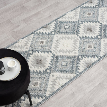 Cottage 543 Pebble Geometric Hallway Runner