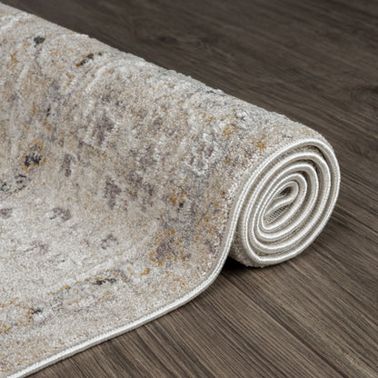 Easton 466 Sand Abstract, Transitional Hallway Runner