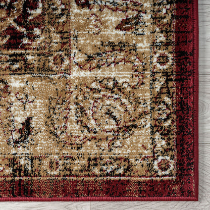 Royal 527 Red Traditional, Classic Hallway Runner