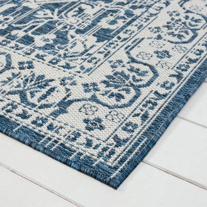 Patio 455 Denim Indoor Outdoor Indoor/Outdoor, Flatweave Rug