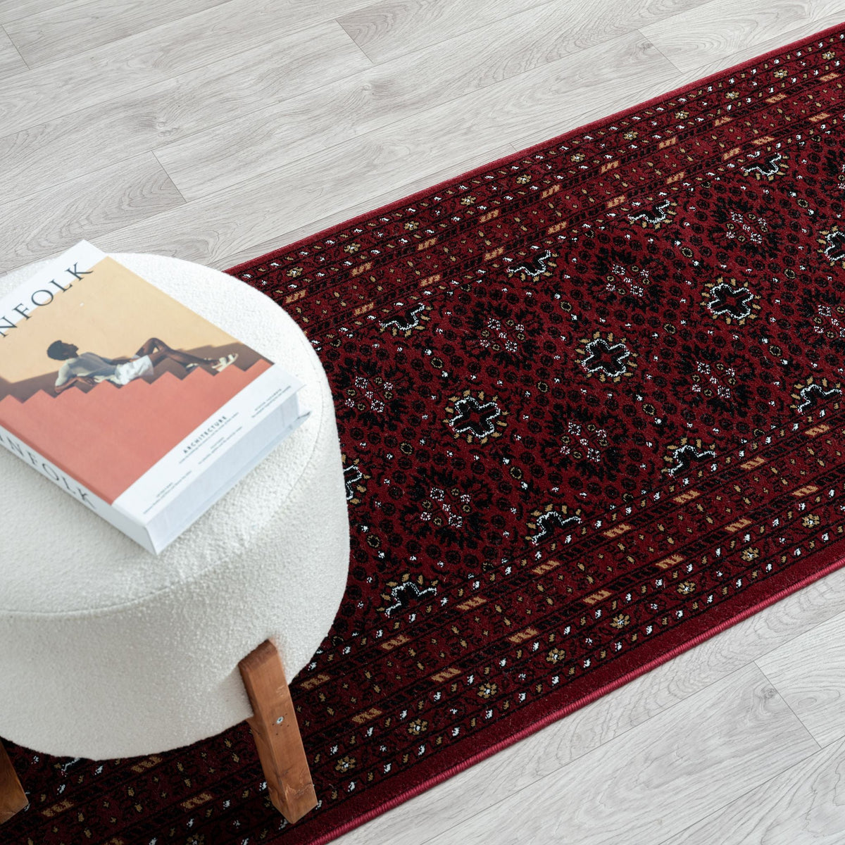Royal 521 Red Traditional, Classic Hallway Runner