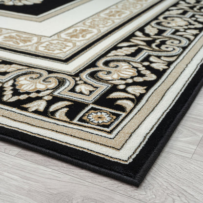 Royal 523 Black Traditional, Classic Hallway Runner