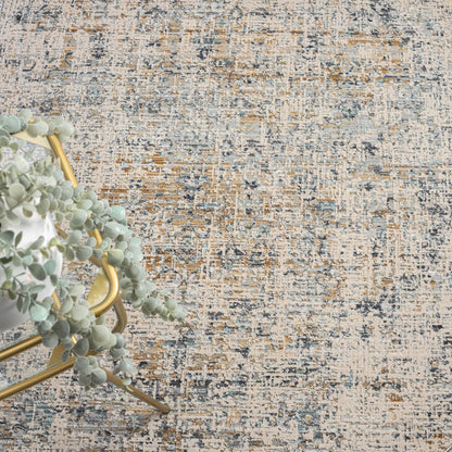 Aubrey 6738 Sand Abstract, Traditional Round Rug