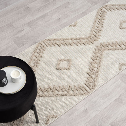 Cottage 545 Taupe Geometric Hallway Runner