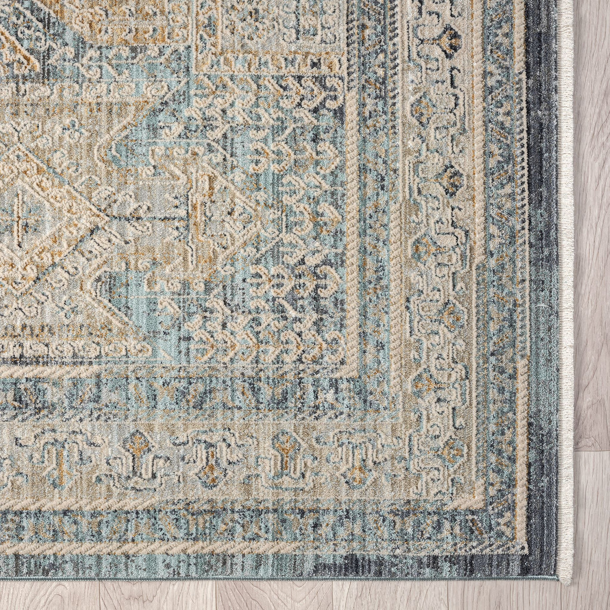 Aubrey 6752 Charcoal Abstract, Traditional Hallway Runner