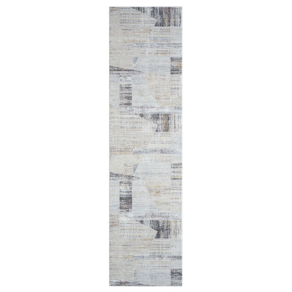 Easton 468 Slate Abstract, Transitional Hallway Runner