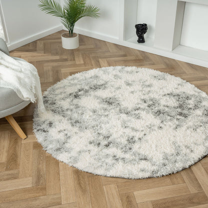 Plushy 389 Ash Shaggy Round Rug