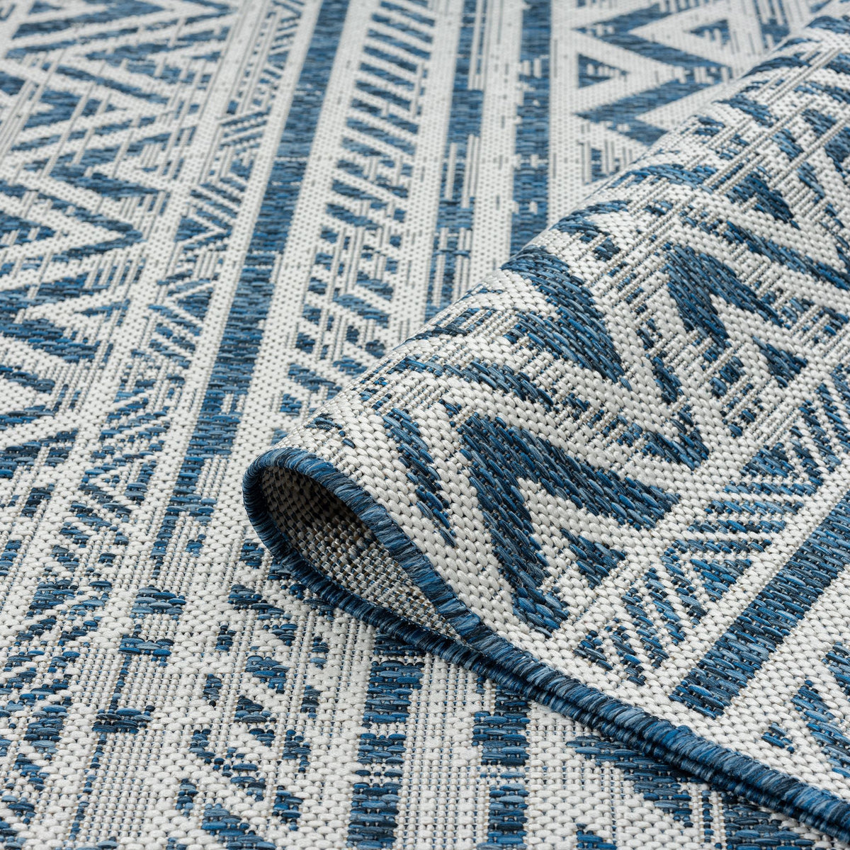 Patio 453 Frost Indoor Outdoor Indoor/Outdoor, Flatweave Hallway Runner