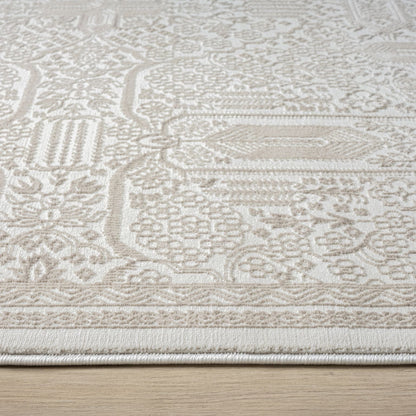 Fable 472 Sand Abstract, Modern Hallway Runner