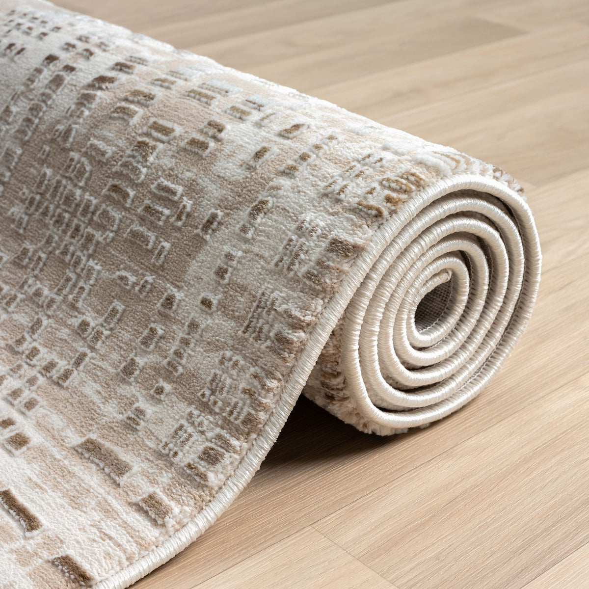 Fable 473 Taupe Abstract, Modern Rug