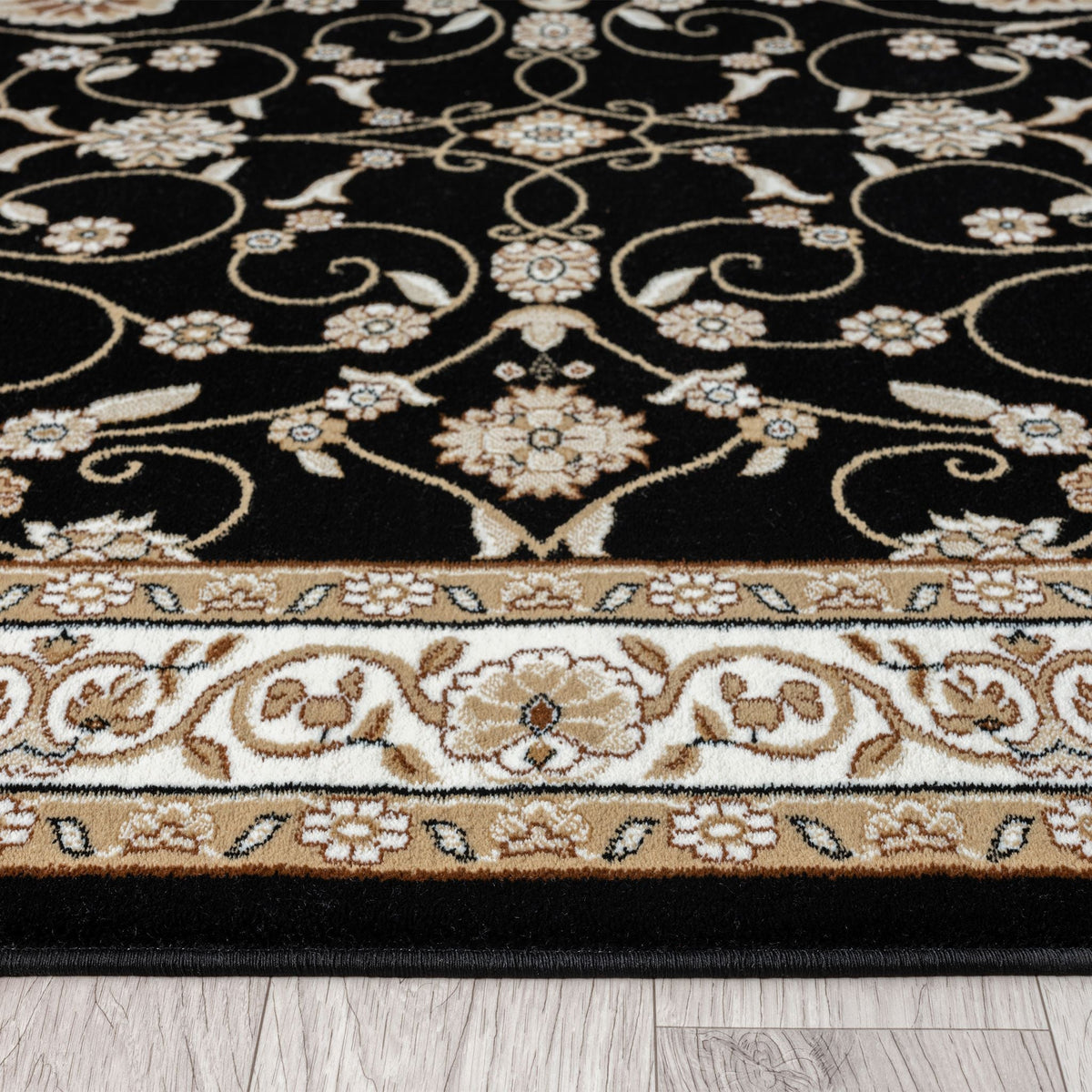 Estate 512 Black Traditional, Classic Hallway Runner