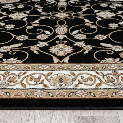Estate 512 Black Traditional, Classic Hallway Runner