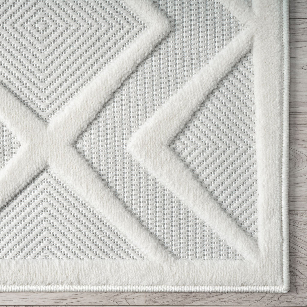 Calm 417 Pearl Geometric Rug