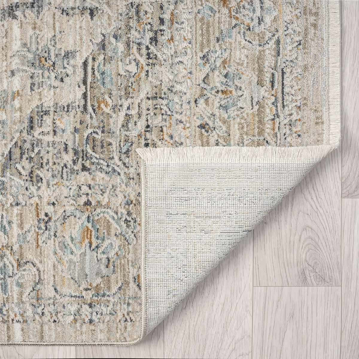Aubrey 6753 Taupe Abstract, Traditional Hallway Runner