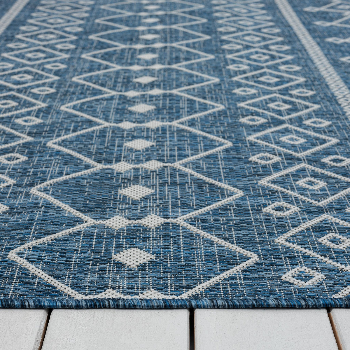 Patio 452 Ocean Indoor Outdoor Indoor/Outdoor, Flatweave Hallway Runner