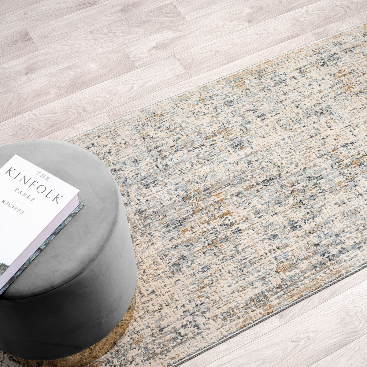 Aubrey 6738 Sand Abstract, Traditional Hallway Runner