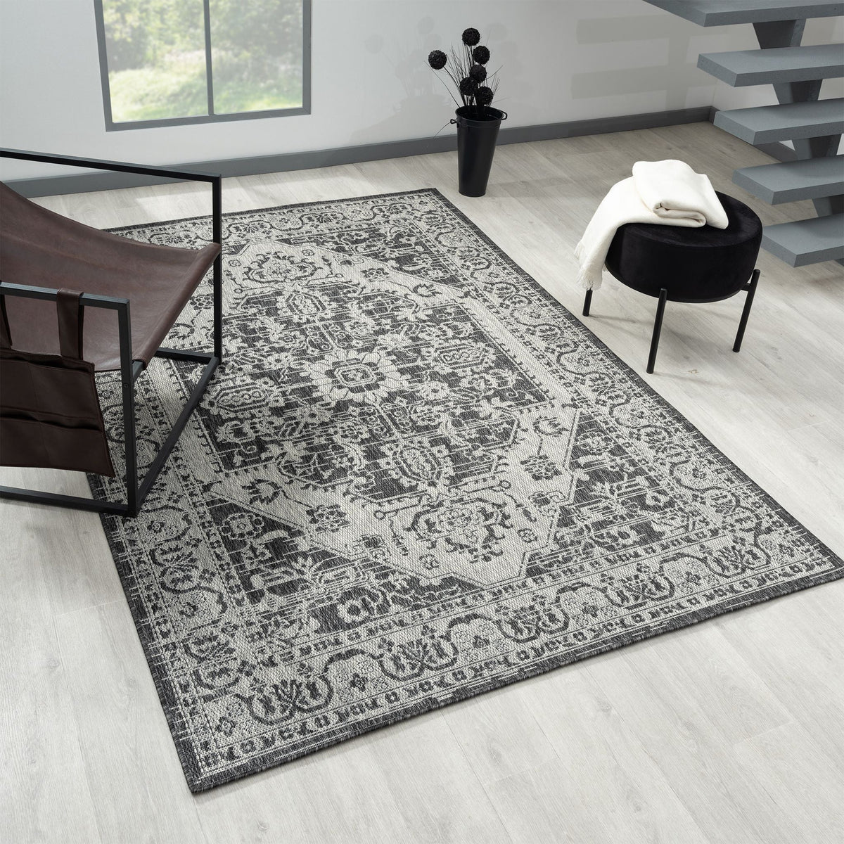 Alfresco 424 Slate Indoor Outdoor Indoor/Outdoor, Flatweave Rug