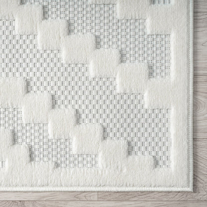 Calm 419 Linen Geometric Rug