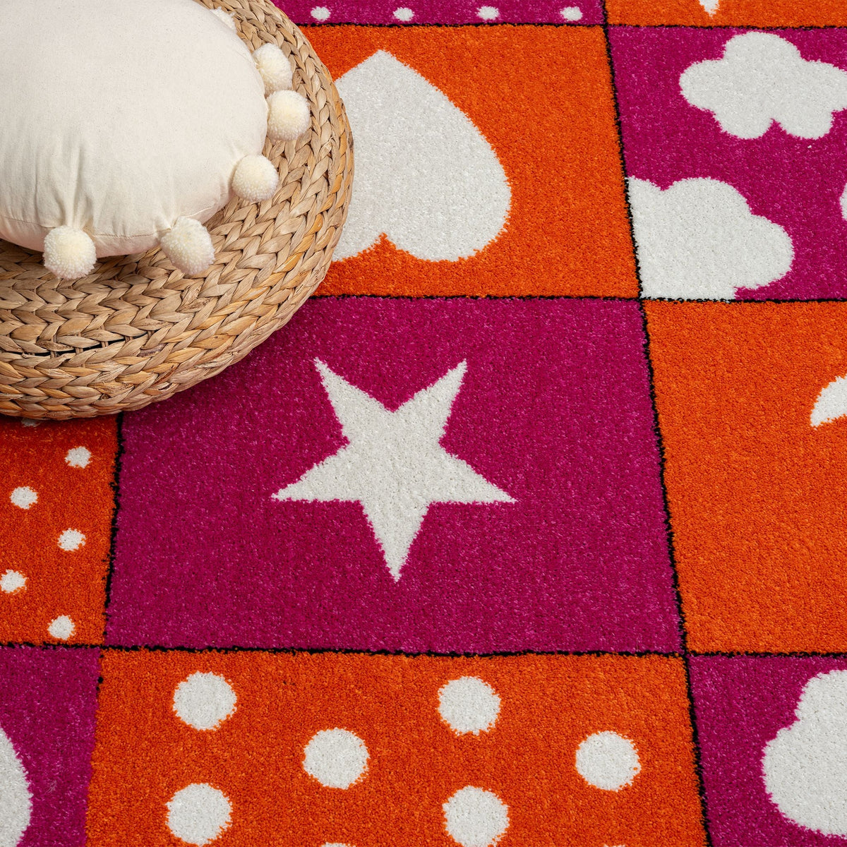 Kidsville 573 Pink Round Rug