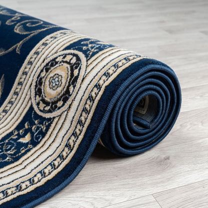 Estate 511 Navy Traditional, Classic Hallway Runner