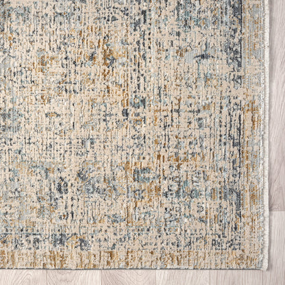 Aubrey 6738 Sand Abstract, Traditional Hallway Runner