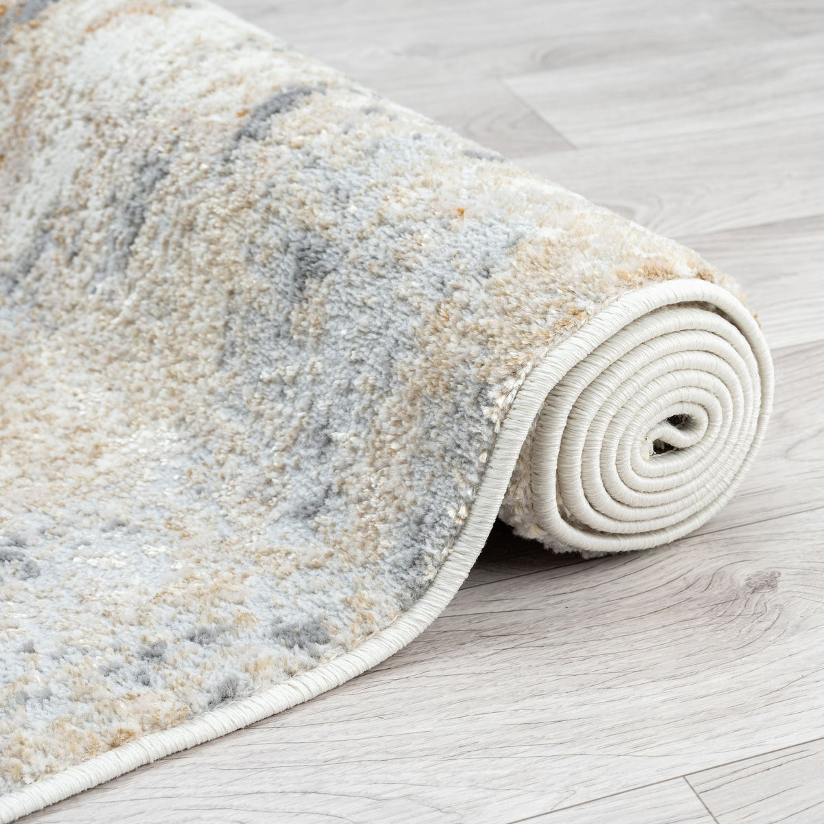 Amber 187 Taupe Abstract, Geometric Hallway Runner