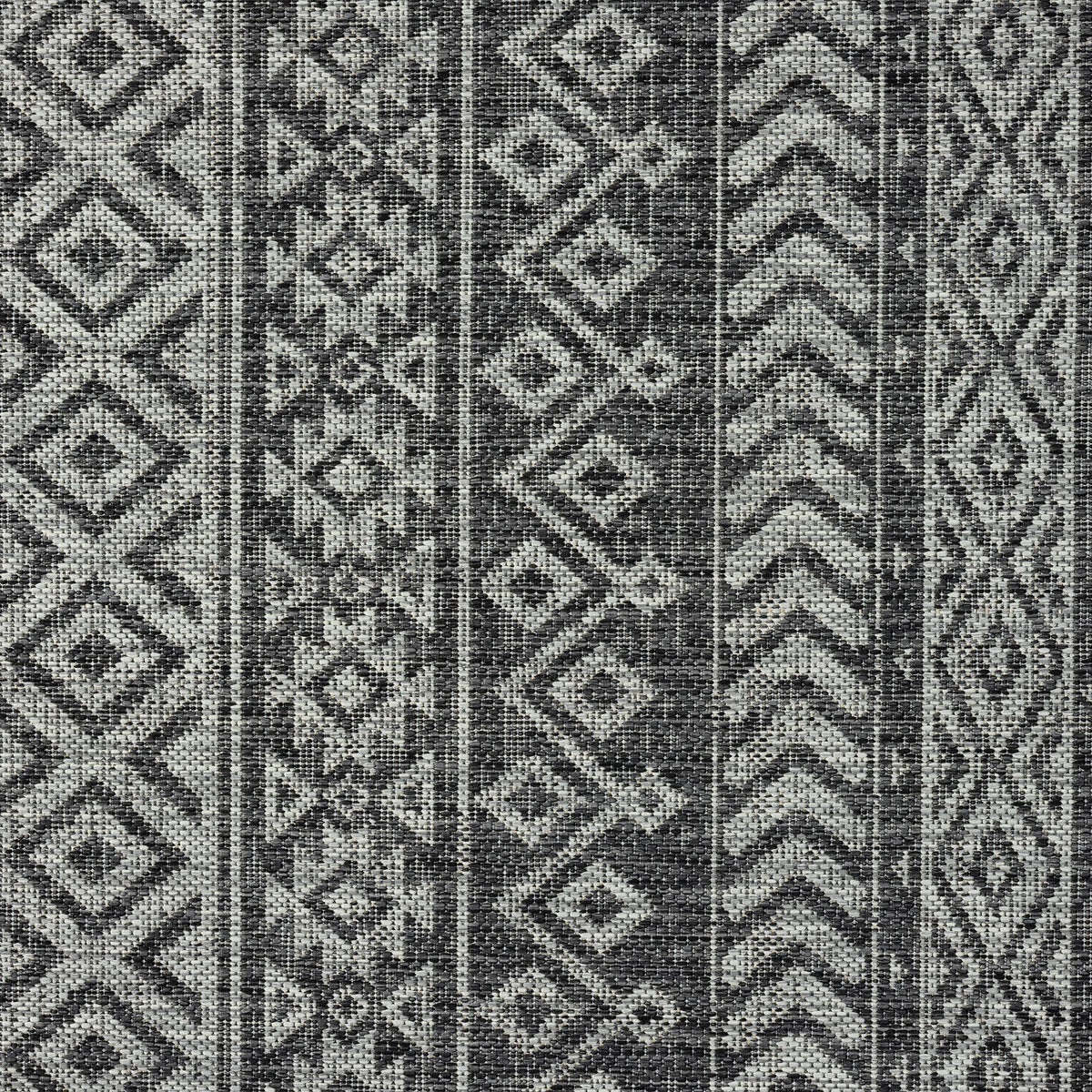Alfresco 421 Charcoal Indoor Outdoor Indoor/Outdoor, Flatweave Hallway Runner