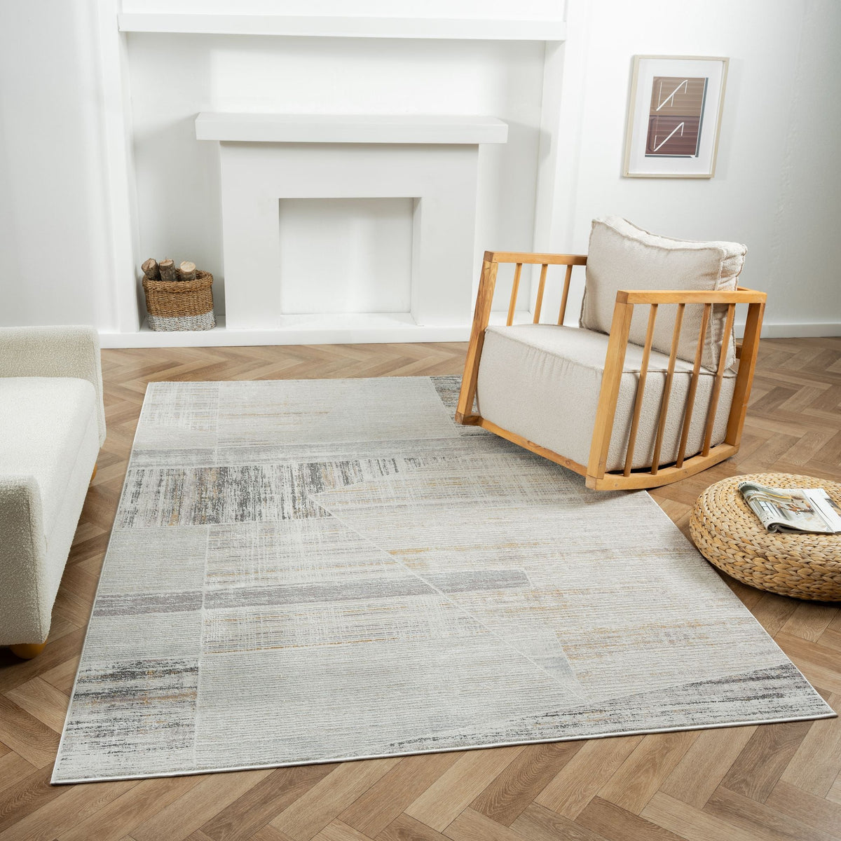 Easton 468 Slate Abstract, Transitional Rug