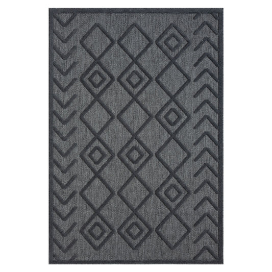 Calm 416 Charcoal Geometric Rug