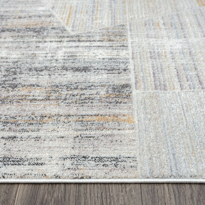 Easton 468 Slate Abstract, Transitional Hallway Runner