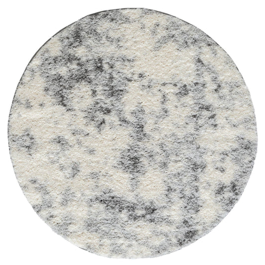 Plushy 389 Ash Shaggy Round Rug