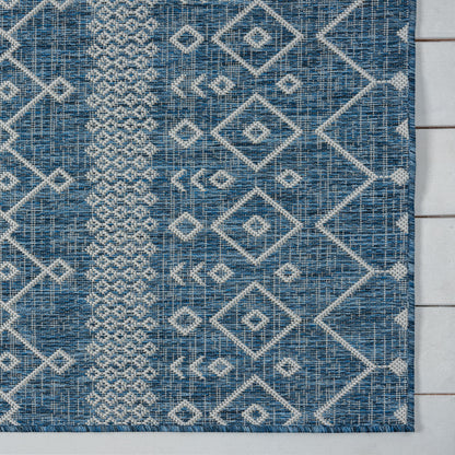 Patio 452 Ocean Indoor Outdoor Indoor/Outdoor, Flatweave Hallway Runner