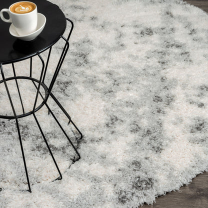 Plushy 389 Ash Shaggy Round Rug